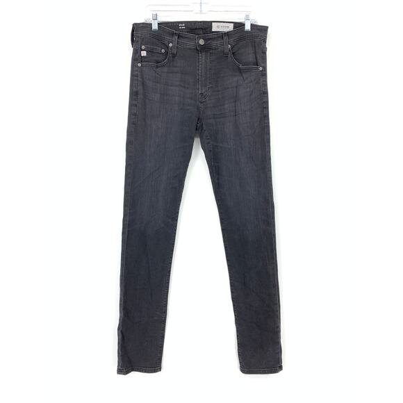 AG Adriano Goldschmied Jeans Mens Sz 32 X 33 The Dylan Slim Skinny Gray Black